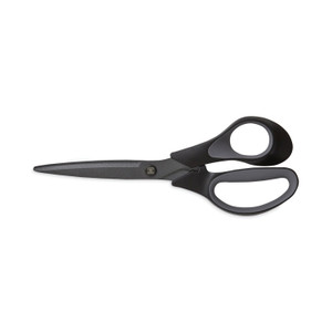 TRU RED Non-Stick Titanium-Coated Scissors, 8" Long, 3.86" Cut Length, Straight Black/Gray Handle, Charcoal Black Blades View Product Image