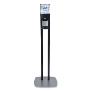 PURELL ES8 Hand Sanitizer Floor Stand with Dispenser, 1,200 mL, 13.5 x 5 x 28.5, Graphite/Silver (GOJ7218DS) View Product Image