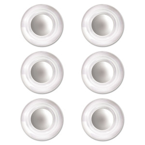 Quartet Glass Magnets, Large, Clear, 0.45" Diameter, 6/Pack (QRT85391) View Product Image