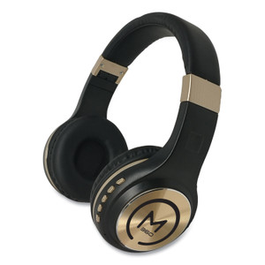 Morpheus 360 SERENITY Stereo Wireless Headphones with Microphone, 3 ft Cord, Black/Gold View Product Image