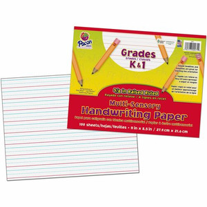 Pacon Grades K - 1 Multi - sensory Handwriting Tablet - Letter - 100 Sheets - Wide Ruled Front Ruling Product Image 