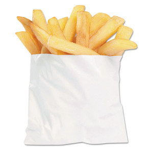 Bagcraft French Fry Bags, 4.5" x 2" x 3.5", White, 2,000/Carton View Product Image