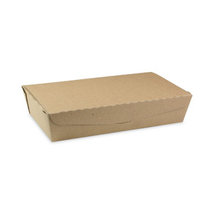 Pactiv Evergreen EarthChoice OneBox Paper Box, 55 oz, 9 x 4.85 x 2, Kraft, 100/Carton (PCTNOB02KEC) View Product Image