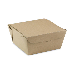 Pactiv Evergreen EarthChoice OneBox Paper Box, 37 oz, 4.5 x 4.5 x 2.5, Kraft, 312/Carton (PCTNOB01KEC) View Product Image