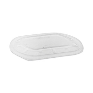 Pactiv Evergreen ClearView MealMaster Lid with Fog Gard Coating, Large Flat Lid, 9.38 x 8 x 0.38, Clear, Plastic, 300/Carton (PCTYCN8463S00D0) View Product Image