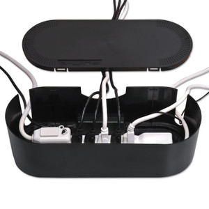 D-Line Large Cable Tidy Units, 16.5" x 6.5" x 5.25", Black View Product Image