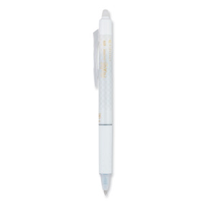 Pilot FriXion Ball Clicker Erasable Gel Pen, Retractable, Extra-Fine 0.5 mm, Black Ink, White Barrel, Dozen View Product Image