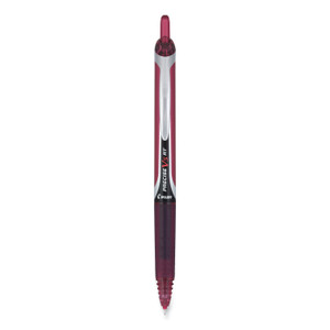 Pilot Precise V5RT Rollerball Pen, Retractable, Extra-Fine 0.5 mm, Burgundy Ink, Burgundy/Silver Barrel, Dozen View Product Image