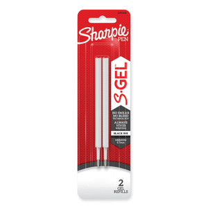 Sharpie S-Gel S-Gel 0.7 mm Pen Refills, Medium 0.7 mm Bullet Tip, Black Ink, 2/Pack (SAN2096168) View Product Image