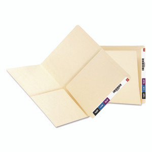 Smead Heavyweight Manila End Tab Pocket Folders, Interior Front/Back Panel Pockets, Straight Tabs, Letter Size, 11pt Manila, 25/Box View Product Image