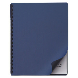 GBC Linen Textured Standard Presentation Covers for Binding Systems, Navy, 11.25 x 8.75, Unpunched, 50/Pack View Product Image