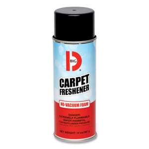 Big D Industries No-Vacuum Carpet Freshener, Fresh Scent, 14 oz Aerosol Spray, 12/Carton (BGD241) View Product Image