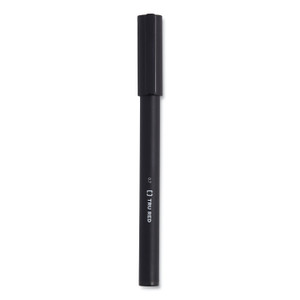 TRU RED Quick Dry Gel Pen, Stick, Medium 0.7 mm, Black Ink, Black Barrel, 5/Pack View Product Image