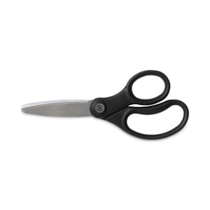 TRU RED Ambidextrous Stainless Steel Scissors, 5" Long, 2.64" Cut Length, Straight Ergonomic Black Handle View Product Image