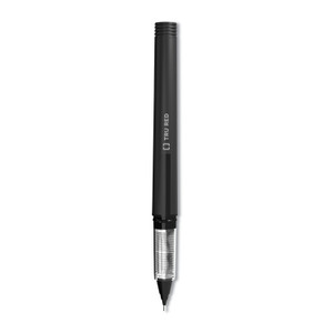 TRU RED Rollerball Pen, Stick, Fine 0.5 mm, Black Ink, Black/Clear Barrel, Dozen TUD24419533 View Product Image