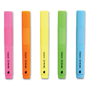 TRU RED Pen Style Chisel Tip Highlighter, Assorted Ink Colors, Chisel Tip, Assorted Barrel Colors, 12/Pack View Product Image