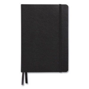 TRU RED Flexible-Cover Business Journal with Elastic Closure, 1-Subject, Quadrille Rule (5 sq/in), Black Cover, (128) 8 x 5.5 Sheets View Product Image