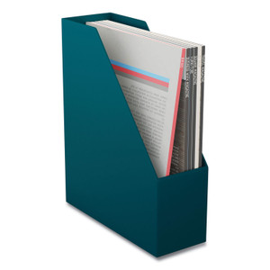 TRU RED Plastic Magazine File, 3.66 x 10.3 x 12.51, Teal View Product Image