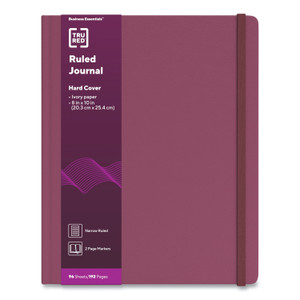 Hardcover Business Journal, 1 Subject, Narrow Rule, Purple Cover, 10 X 8, 96 Sheets (TUD24383523) View Product Image