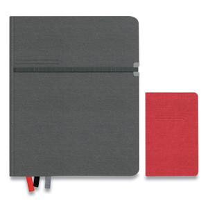 TRU RED Large Mastery Journal with Pockets, 1-Subject, Narrow Rule, Charcoal/Red Cover, (192) 10 x 8 Sheets View Product Image