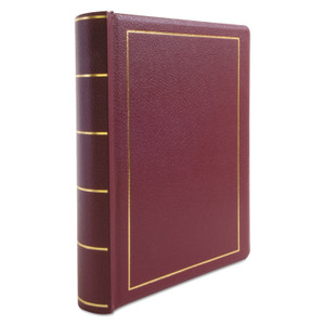 Wilson Jones Binder for Corporation Minutes, 3 Posts, 2" Capacity, 11 x 8.5, Red w/Gold Trim (WLJ39611) View Product Image