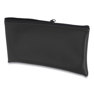 CONTROLTEK Fabric Deposit Bag, Vinyl, 6 x 11 x 1, Black (CNK530976) View Product Image