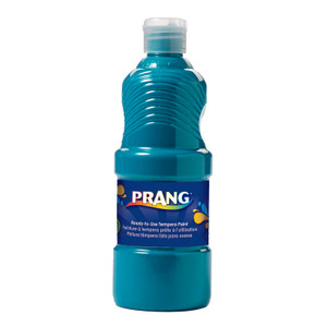 Prang Ready-to-Use Tempera Paint, Turquoise Blue, 16 oz Dispenser-Cap Bottle (DIXX21619) View Product Image