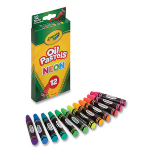 Crayola Neon Oil Pastels, 12 Assorted Colors, 12/Pack View Product Image