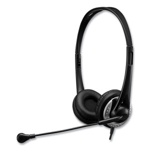 Adesso Xtream P2 Binaural Over The Head Headset with Microphone, Black (ADEXTREAMP2) View Product Image