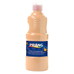 Prang Ready-to-Use Tempera Paint, Peach, 16 oz Dispenser-Cap Bottle View Product Image
