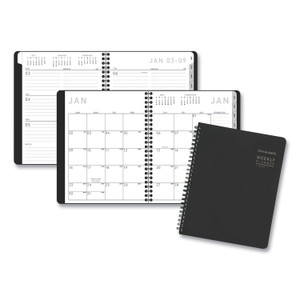 AT-A-GLANCE Contemporary Lite Weekly/Monthly Planner, 8.75 x 7, Black Simulated Leather Cover, 12-Month (Jan to Dec): 2025 View Product Image