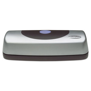 Swingline 15-Sheet Electric/Battery Portable Desktop Punch, Three-Holes, 9/32" Holes, Silver/Black View Product Image