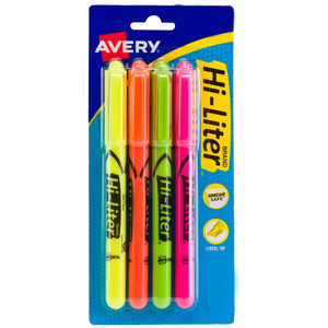 Avery; Pen-Style, Assorted Colors, 4 Count (23545) (AVE23545) View Product Image