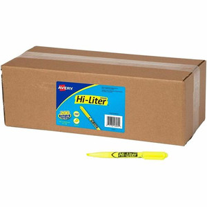 Avery Pen Style Highlighters - Chisel Marker Point - Fluorescent Yellow Ink Product Image 