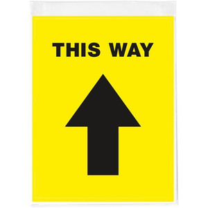 Avery Floor Decal - Print/Message "This Way" - Rectangular Shape - Pre-printed, Tear Resistant, Wear Resistant, Non-slip, Water Resistant, UV Coated, Durable, Removable, Scuff Resistant - Vinyl - Black Product Image 