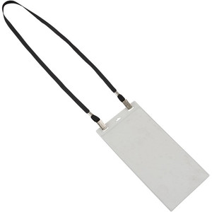 Advantus Event/Credential Badge Holder - 0.1" Height x 4" Width x 8" Length - Clear, Black Product Image 