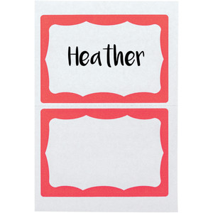 Advantus Color Border Adhesive Name Badges (AVT97189) View Product Image