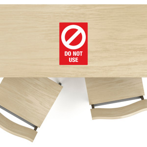 Avery Decal,"Do Not Use",f/Table/Chair,4"x6",10/PK,Red (AVE83078) View Product Image