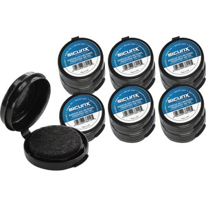 SICURIX Adhesive Fingerprint Ink Pads - 0.5" Height x 1.5" Width x 1.5" Depth - Black Ink - Black Product Image 