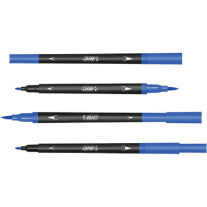 BIC Fineliner 2-in-1 Dual Tip Markers (BICFPINDP12AST) View Product Image