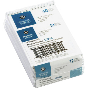 Business Source Wirebound Memo Books (BSN10970) View Product Image