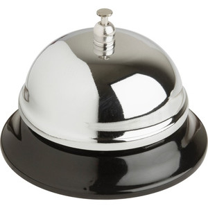 Business Source Nickel Plated Call Bell - 3.4" Diameter - Nickel Plated, Chromed - Steel Product Image 
