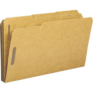 Business Source 1/3 Tab Cut Legal Recycled Fastener Folder (BSN17232) View Product Image