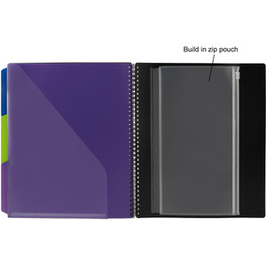Business Source Project Organizer, 24 Pocket, 1/3 Tab Cut, 8-1/2"x11", Multi (BSN18304) View Product Image