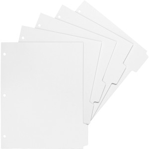 Business Source White Tab Double-reverse Print-on Index (BSN02077) View Product Image