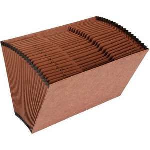 Business Source Legal Recycled Expanding File - 8 1/2" x 14" - 21 Pocket(s) - Brown - 30% Recycled Product Image 