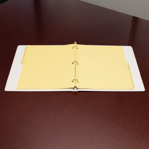Business Source Indexes, Plastic Tabs, A-Z, 3HP, 8-1/2"x11", 25/ST, Buff (BSN01806) View Product Image