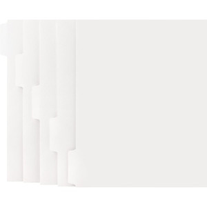 Business Source Straight Collated Print-on Tab Divider - Print-on Tab(s) - 5 Tab(s)/Set - 9" Divider Width x 11" Divider Length - Letter - White Divider Product Image 
