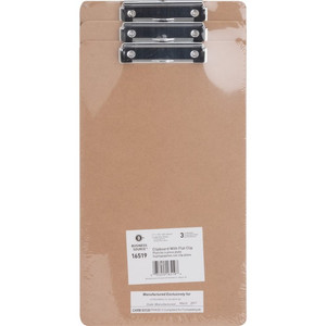 Business Source Legal-size Clipboard - 8 1/2" x 14" Sheet Size - Hardboard - Brown Product Image 