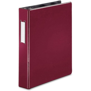 Business Source 1.5" D-Ring Binder - 1 1/2" Binder Capacity - 375 Sheet Capacity - Fastener(s): Slant D-Ring - Pocket(s): Internal - Burgundy Product Image 